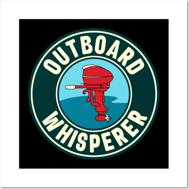 Vintage Outboard Boat Motor Whisperer Wall Art by Huhnerdieb Apparel